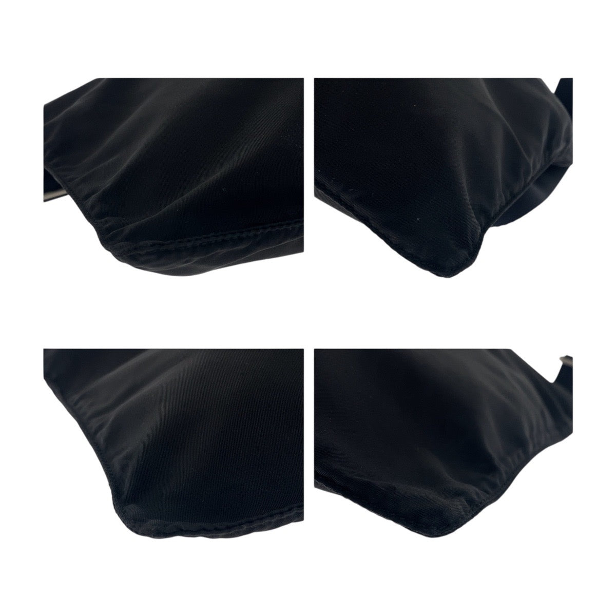 PRADA Shoulder Bag Nylon Black SilverMetal Test Triangle With logo - Style 7
