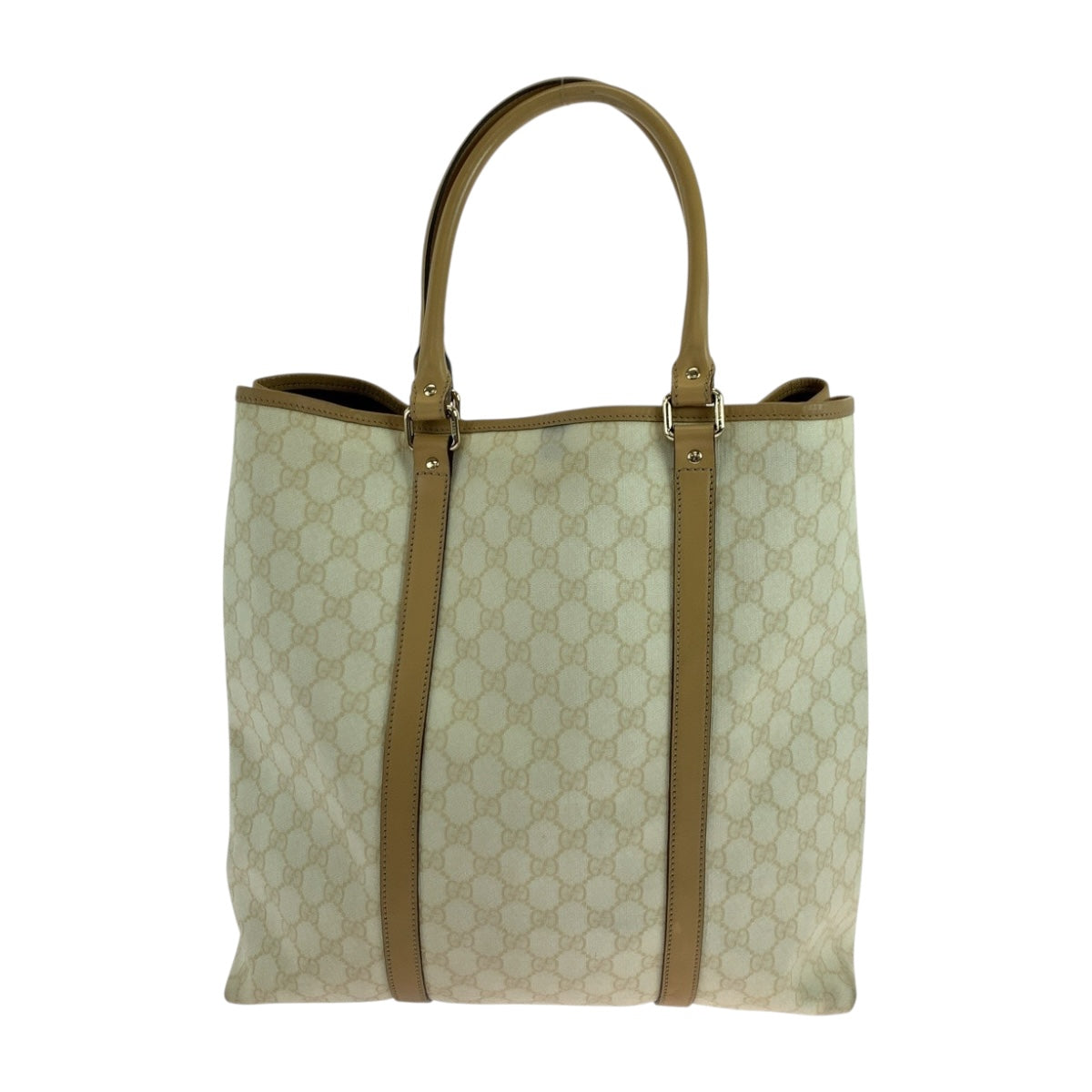 GUCCI Business bag 223668 GG Supreme Canvas Beige Brown Gold Metal