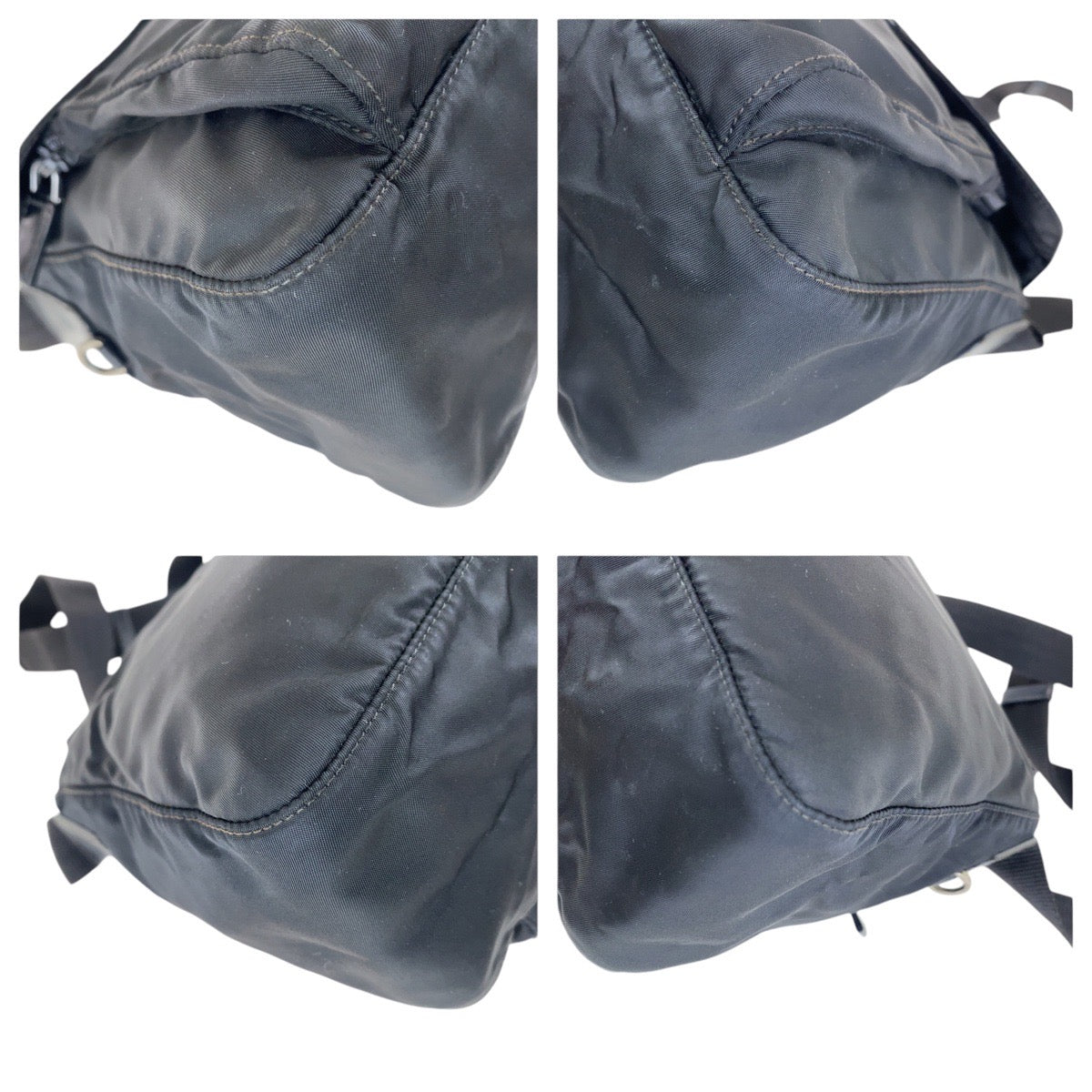 PRADA Shoulder Bag Nylon Black SilverMetal Test Triangle With logo - Style 10