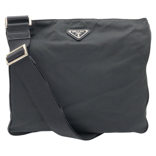 PRADA Shoulder Bag Nylon black Test Triangular logo