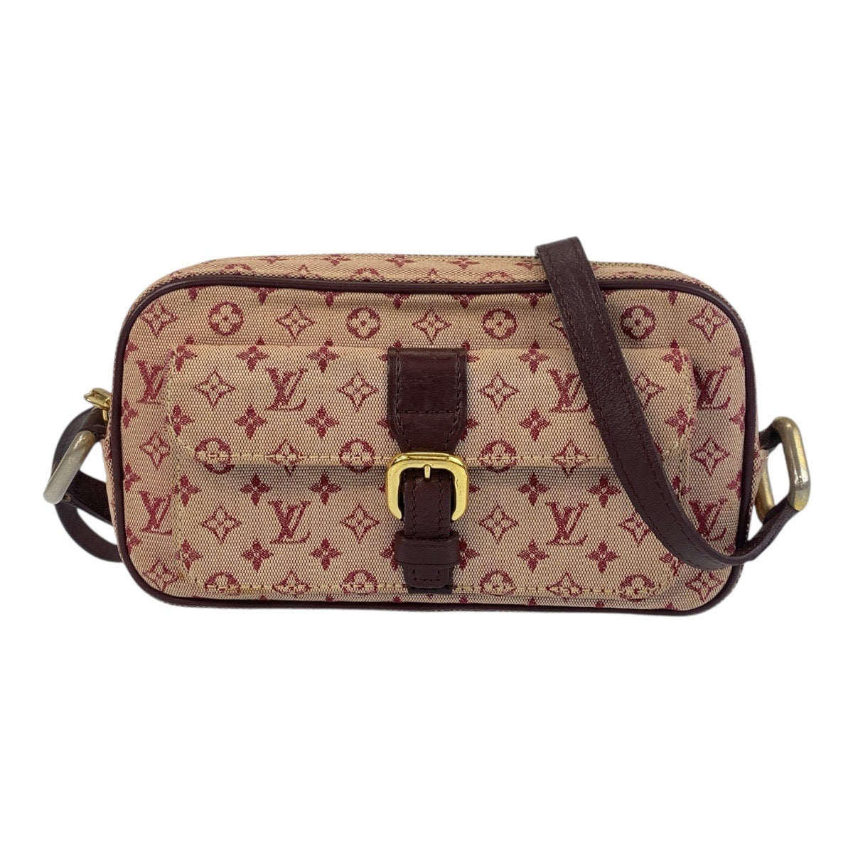 LOUIS VUITTON Shoulder Bag canvas Pink Brown Gold Metal Monogram mini Juliet MM