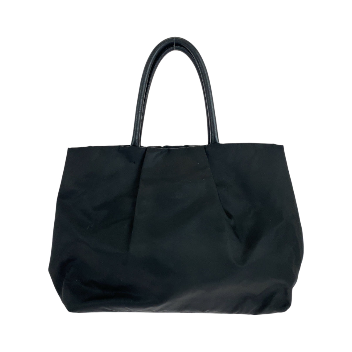 PRADA Tote Bag BN1601 Nylon Black SilverMetal Test Ribbon TriangleWith logo