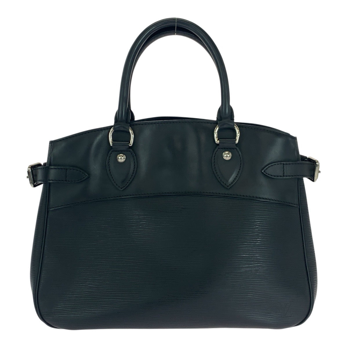 LOUIS VUITTON Handbag Epi Leather Noir Black SilverMetal Epi Passy PM