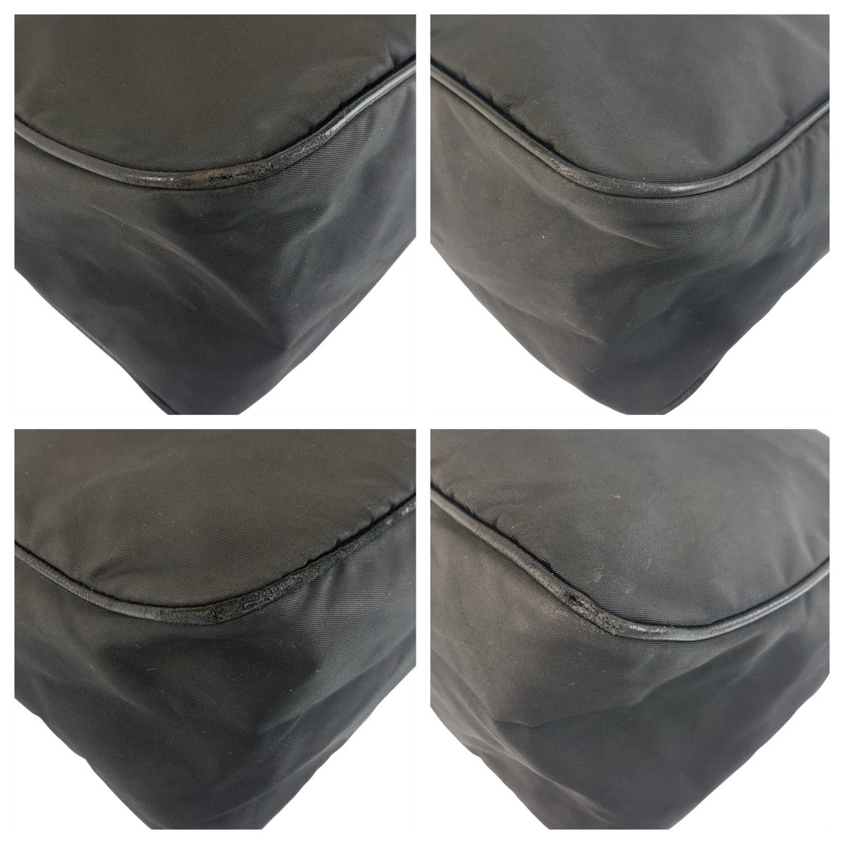 PRADA Shoulder Bag Nylon Black SilverMetal Test Triangle With logo - Style 2