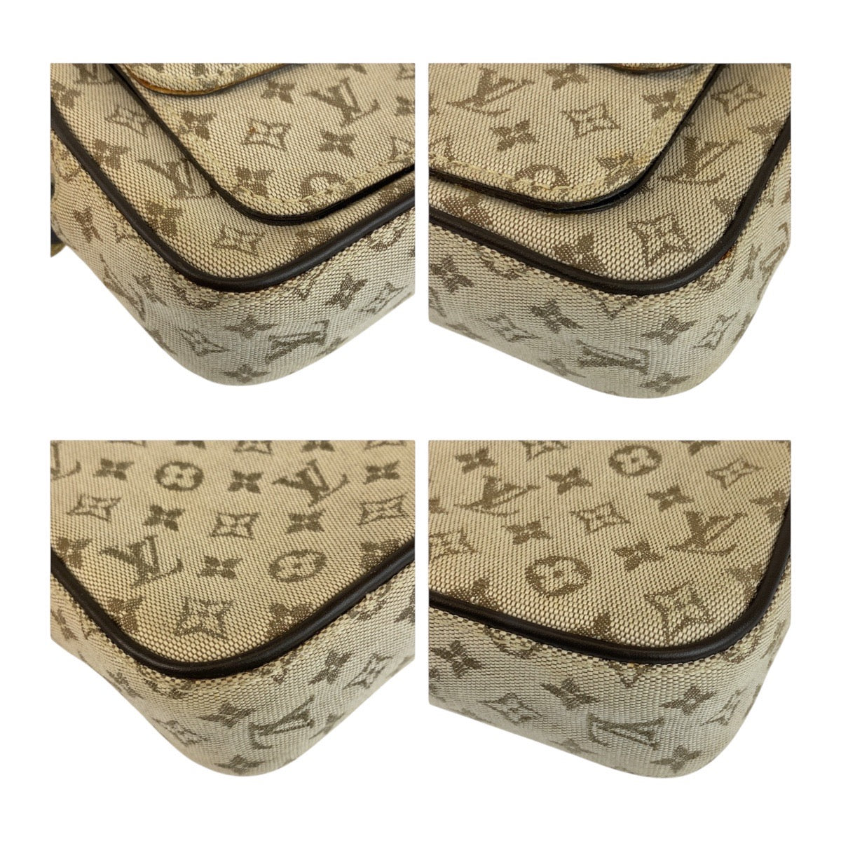   LOUIS VUITTON Shoulder Bag canvas Beige Brown Gold Metal Monogram mini Juliet