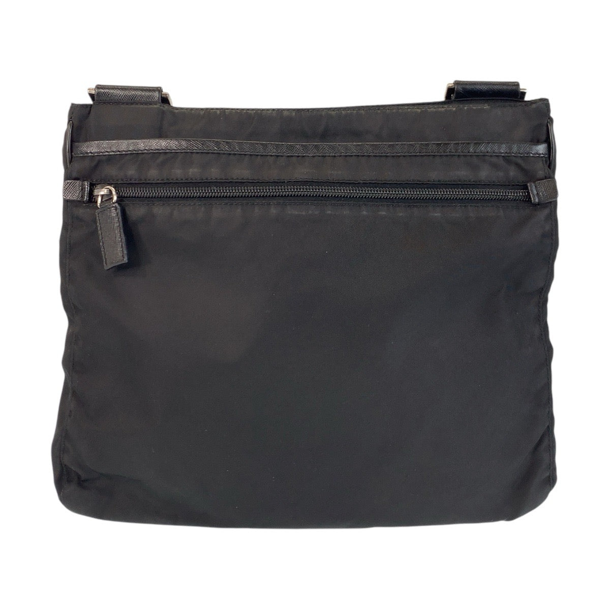 PRADA Shoulder Bag Nylon Black SilverMetal Test Triangle With logo - Style 6