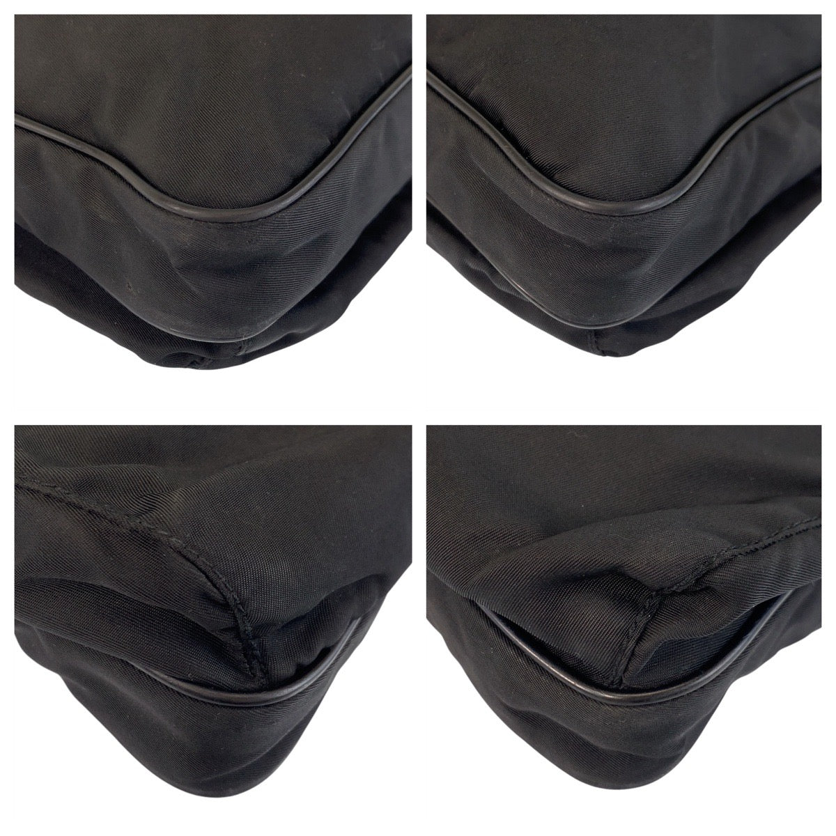 PRADA Shoulder Bag Nylon Black SilverMetal Test Triangle With logo - Style 6