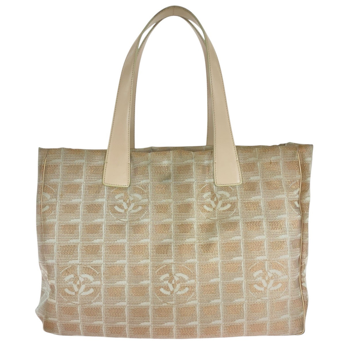 Chanel New Travel Line Canvas Leather Tote Bag