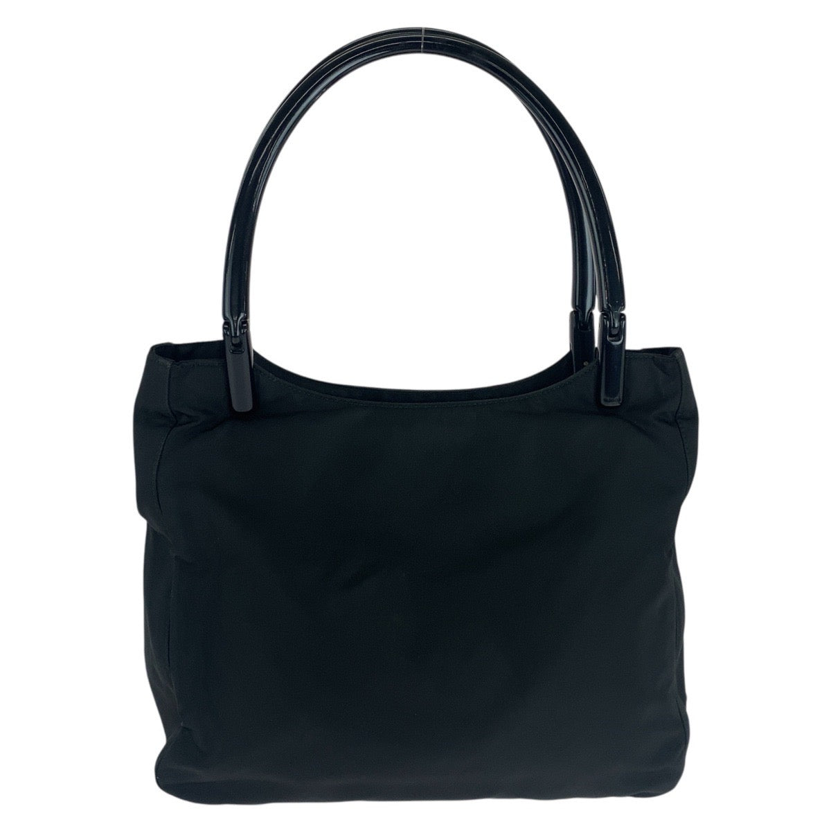 PRADA Tote Bag Nylon Black SilverMetal Test Triangle With logo - Style 7