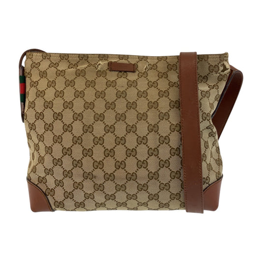 GUCCI Shoulder Bag 337598 GG canvas Beige brown