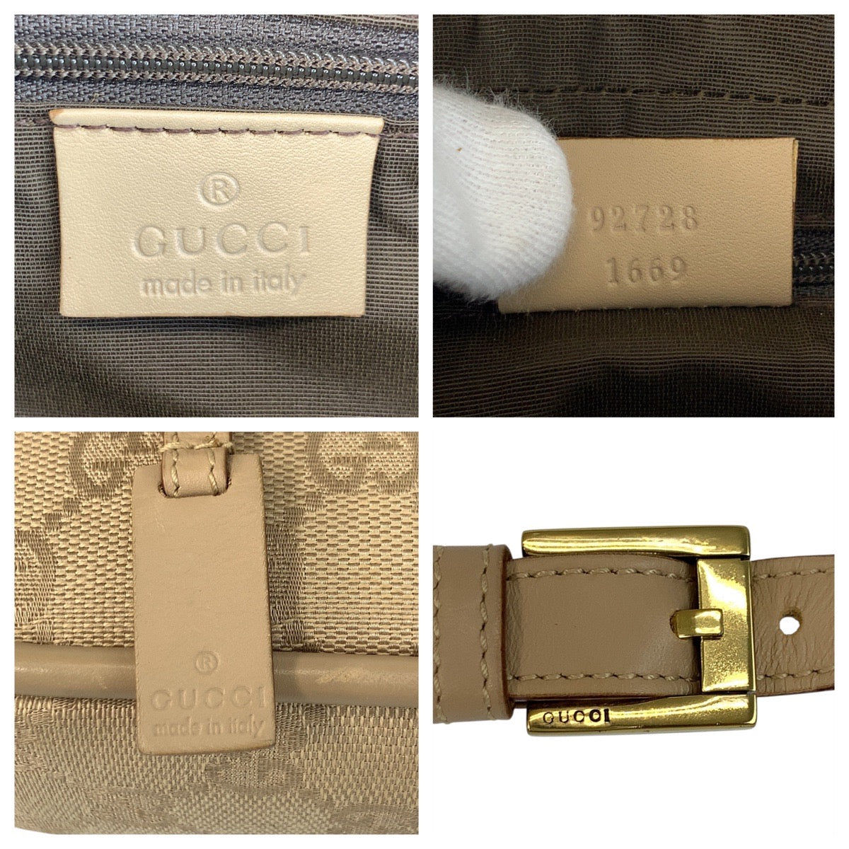 Gucci GG Canvas Leather Shoulder Bag