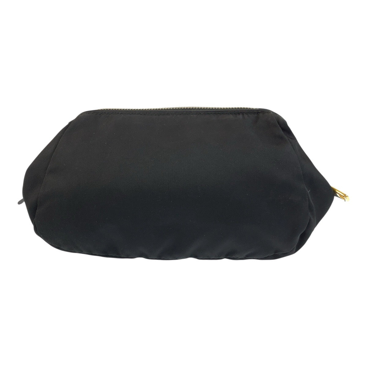 PRADA Pouch Nylon Black GoldMetal Test Triangle With logo