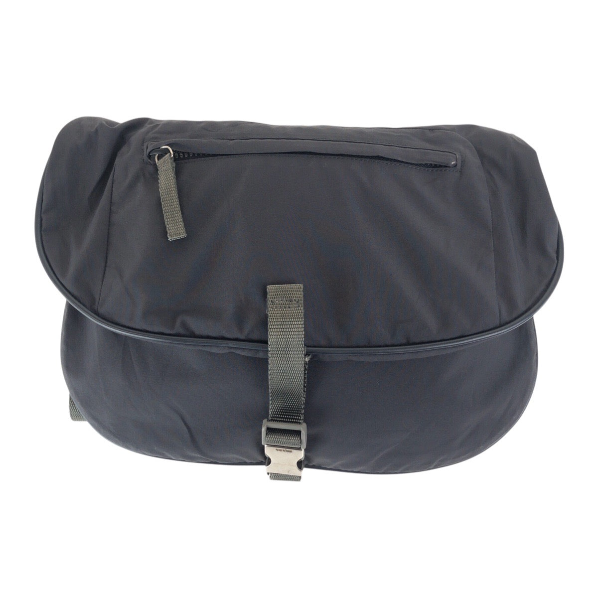 PRADA Shoulder Bag Nylon Black Black Gray SilverMetal Sports