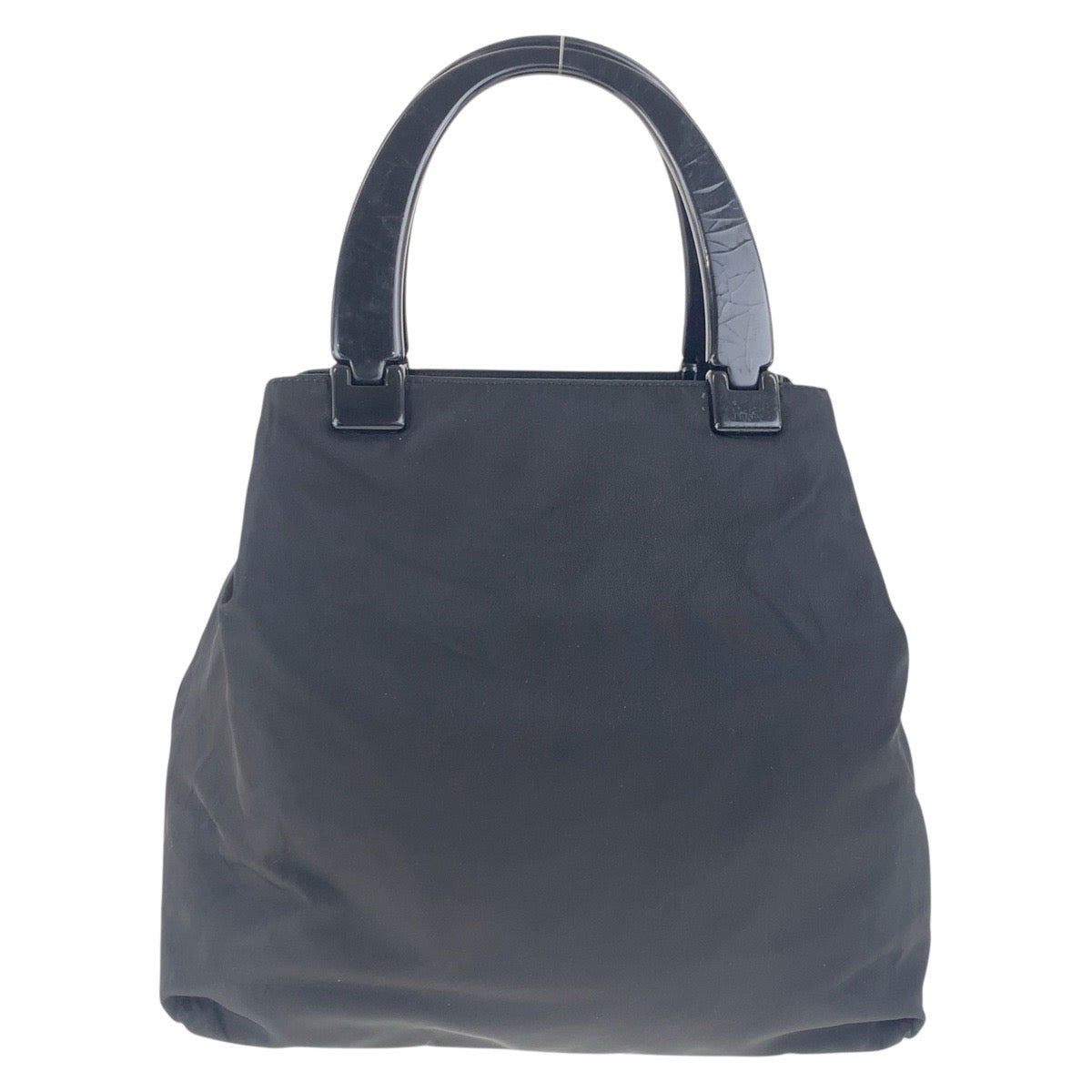 PRADA Tote Bag Nylon Black SilverMetal Test Triangle With logo - Style 3