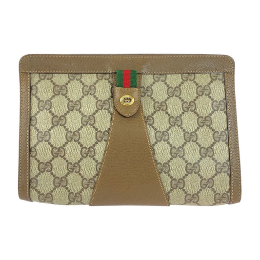 Gucci GG Supreme Canvas Clutch Bag