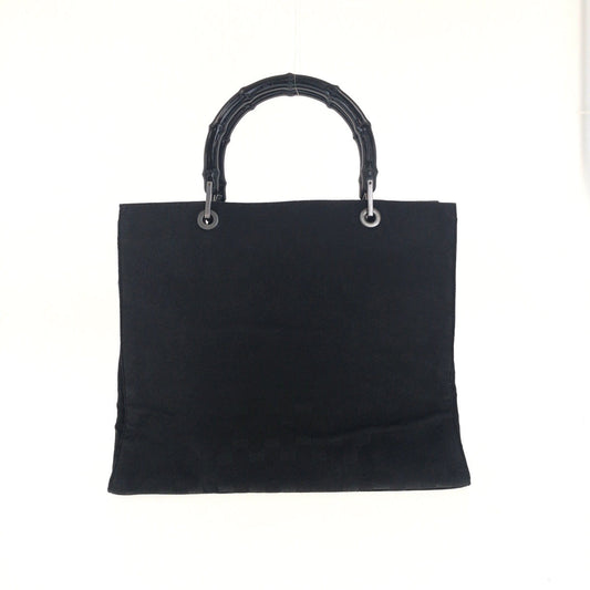 GUCCI Tote Bag 002ã»1010 GG canvas Black Silver Bamboo
