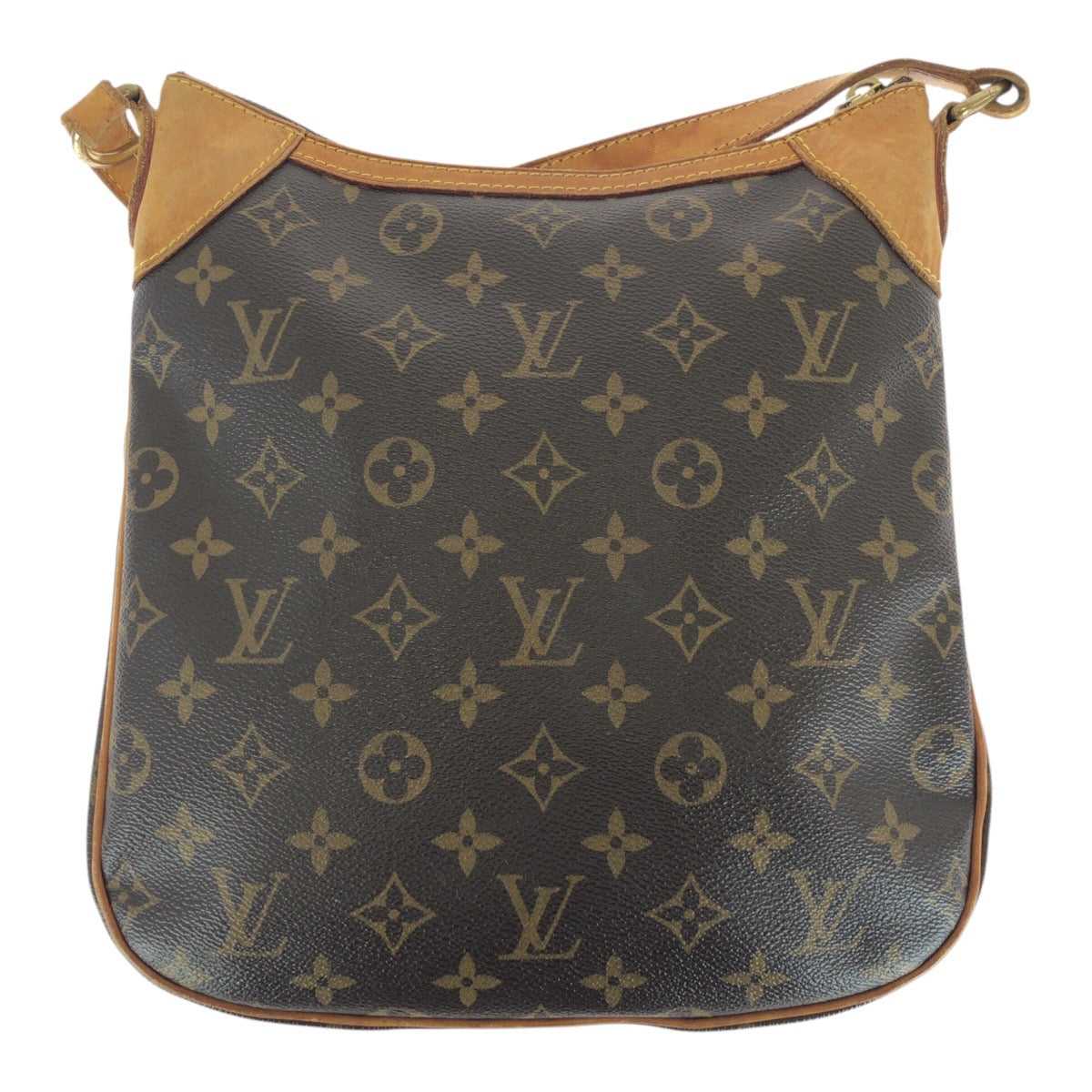 LOUIS VUITTON Shoulder Bag PVC Brown Gold Metal Monogram Odeon PM