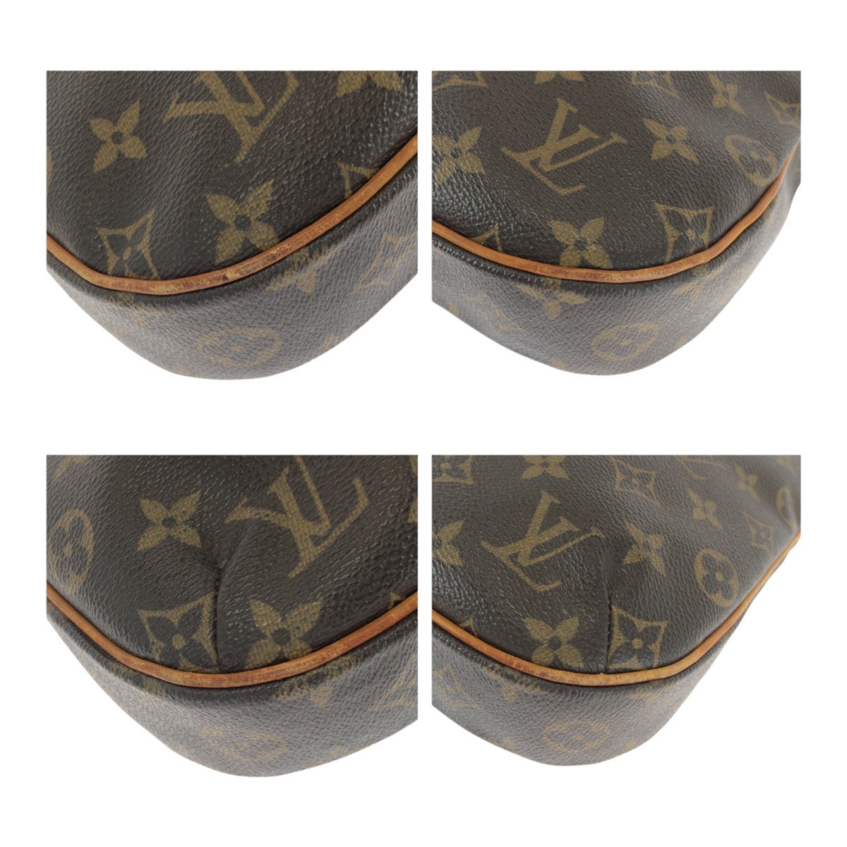 LOUIS VUITTON Shoulder Bag PVC Brown Gold Metal Monogram Odeon PM