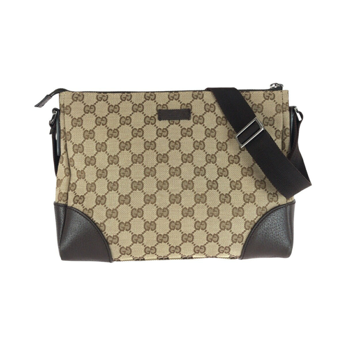Gucci GG Canvas Leather Shoulder Bag
