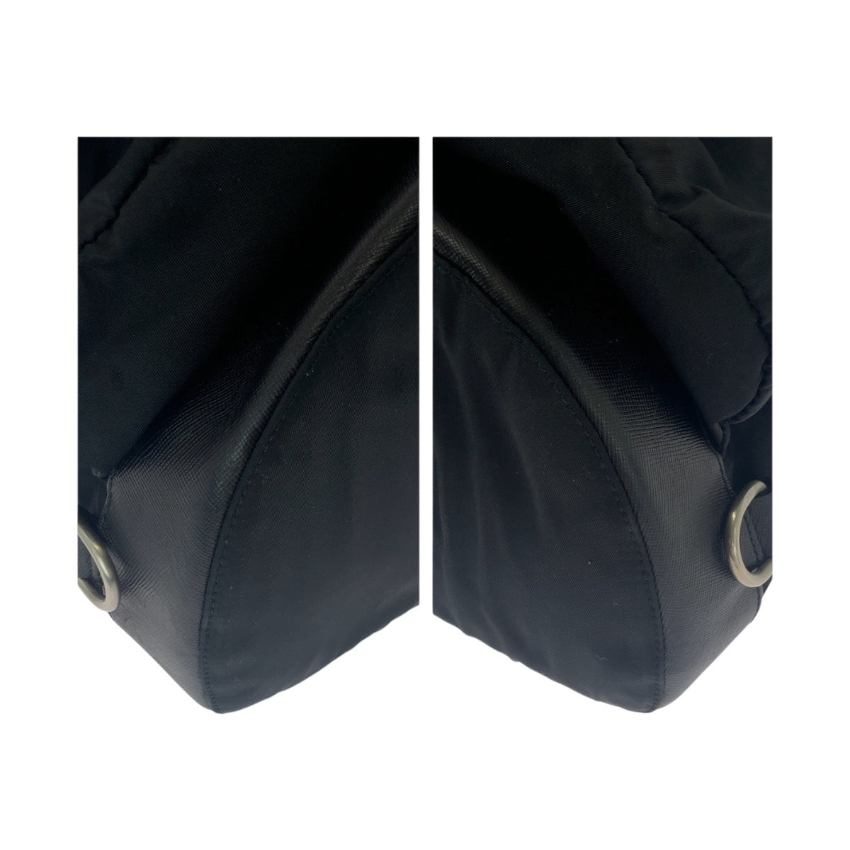 PRADA Backpack Nylon black Test Triangle With logo
