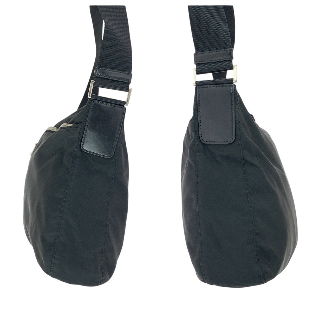 PRADA Shoulder Bag Nylon black Test Triangle With logo - Style 2