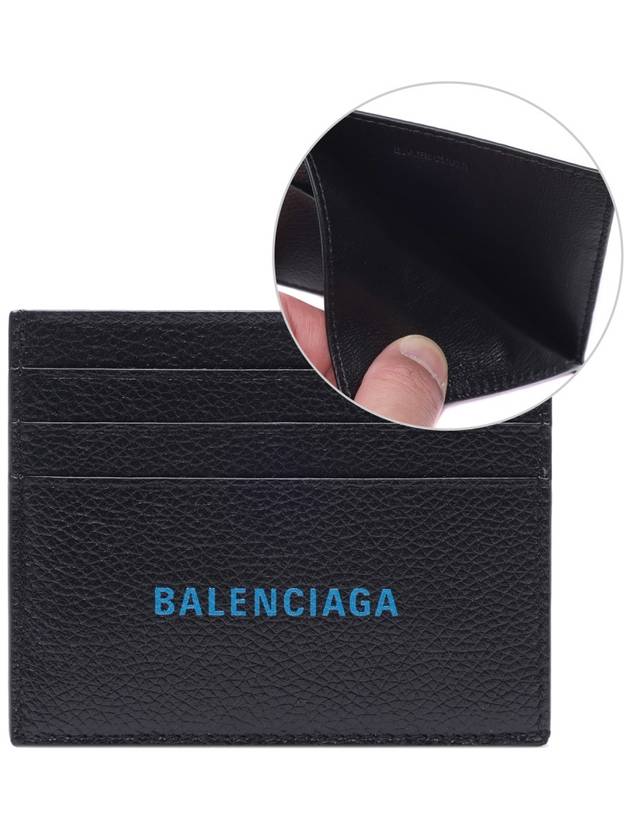 Luxury Balenciaga Trending 2026 Logo Print Leather Card Wallet