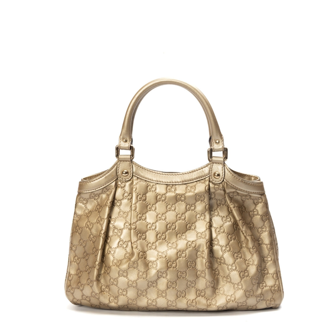 Gucci Leather Canvas Shoulder Bag