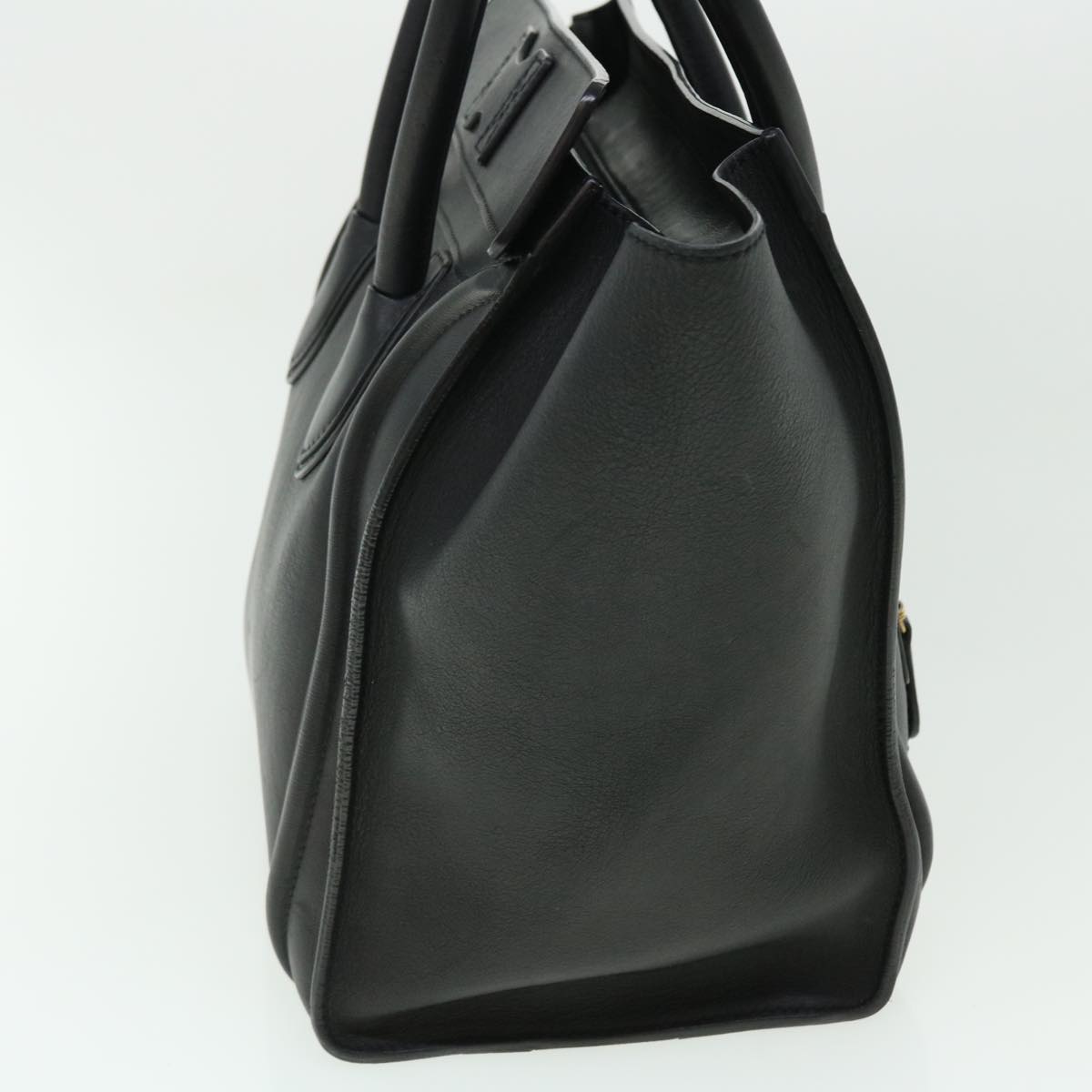 Luxury CELINE Luggage Mini Hand Bag Leather Black 51427