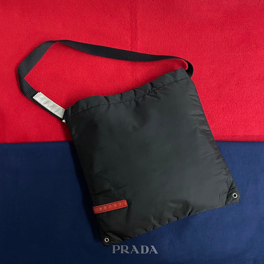 PRADA Shoulder Bag Nylon black PRADA Sports mens(Unisex)