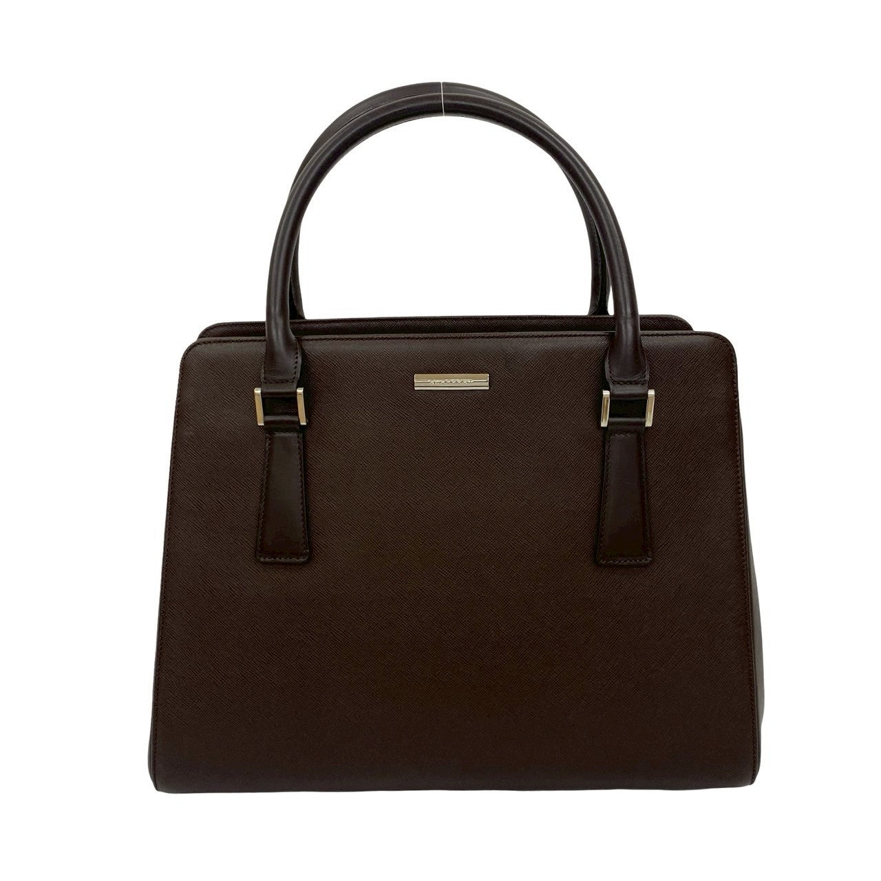 Burberry Logo Plate Leather Handbag