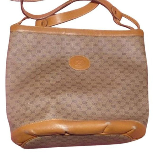 Gucci Leather Canvas Shoulder Bag