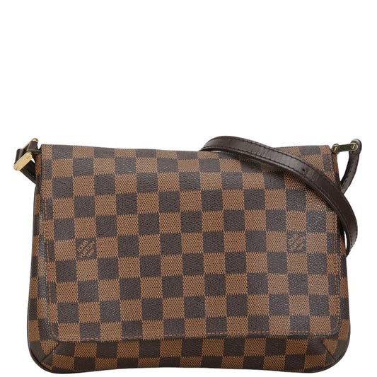 Louis Vuitton Damier Musette Tango Longsher Shoulder Bag N51301 Brown PVC Leather Louis Vuitton