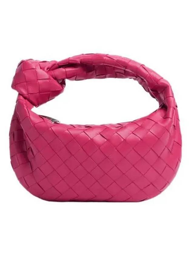 Luxury Bottega Veneta Jodie Intrecciato Small Tote Bag Pink