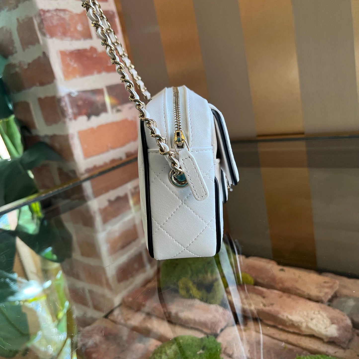 CHANEL Calfskin Crossbody Camera Bag