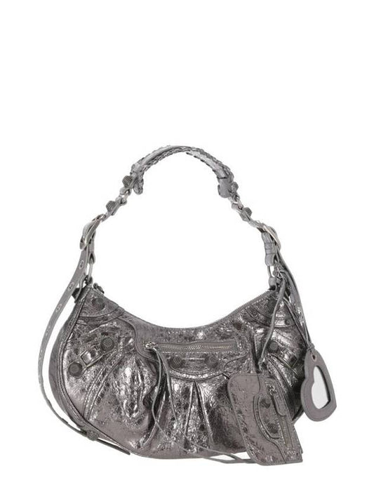 Luxury Balenciaga Trending 2026 Le Cagole Small Shoulder Bag Silver