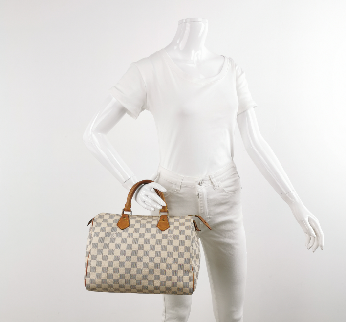LV Louis Vuitton Damier Azur bag white 30cm*21cm*17.5cm 250210781057004