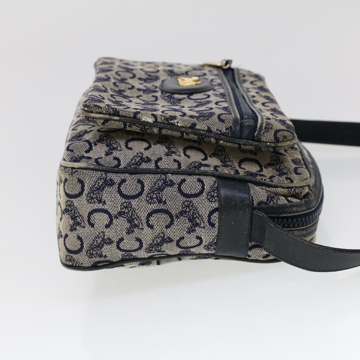 Luxury CELINE C Macadam Canvas Shoulder Bag Navy 53733