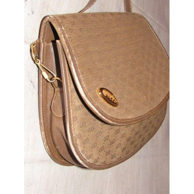 Gucci Envelope Leather Canvas Crossbody