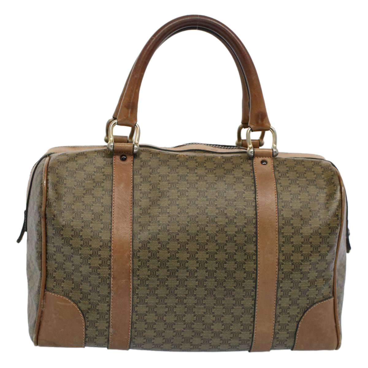 Luxury CELINE Macadam Canvas Hand Bag Brown 54043