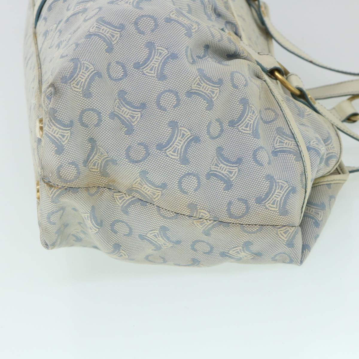 Luxury CELINE C Macadam Canvas Tote Bag Blue 54807