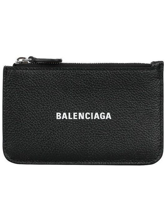 Luxury Balenciaga Trending 2026 Cash Large Long Coin Card Wallet Black