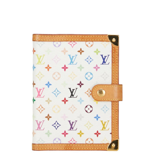 Louis Vuitton Multicolor nda PM Handbook Cover 6 s R20896 White Brown PVC Leather Louis Vuitton