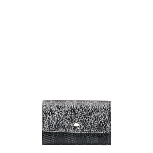 Louis Vuitton Graphite Multicle 6 Keycase N62662 Black PVC Leather Louis Vuitton
