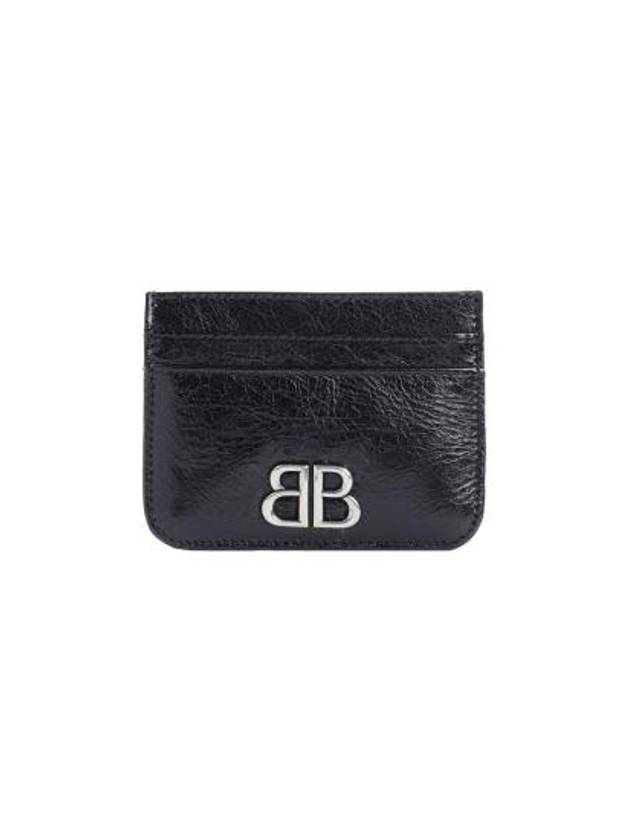 Luxury Balenciaga Trending 2026 BB Logo Card Wallet Black