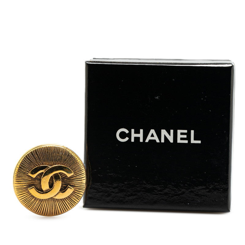 Chanel Gold Plated Coco Mark Round Brooch Classic Flap Tote