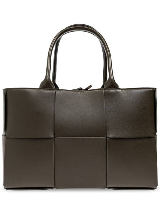 Luxury Bottega Veneta Arco Intrecciato Small Tote Bag Brown