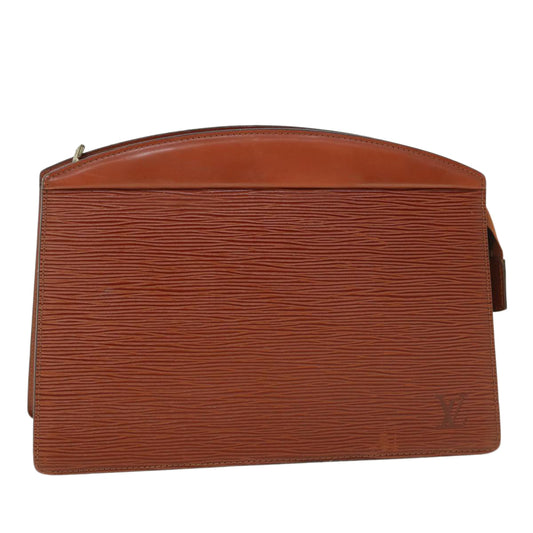 LOUIS VUITTON Epi Trousse Crete Pouch Brown M48403 LV Auth 55089