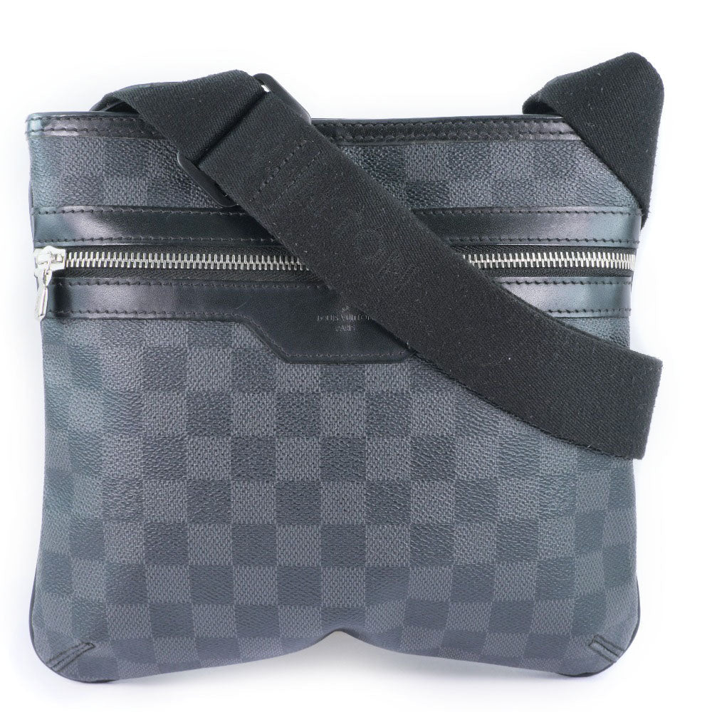 LOUIS VUITTON Shoulder Bag Damier Grafitto Canvas black Tomas unisex(Unisex)
