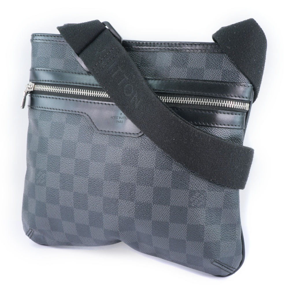 LOUIS VUITTON Shoulder Bag Damier Grafitto Canvas black Tomas unisex(Unisex)