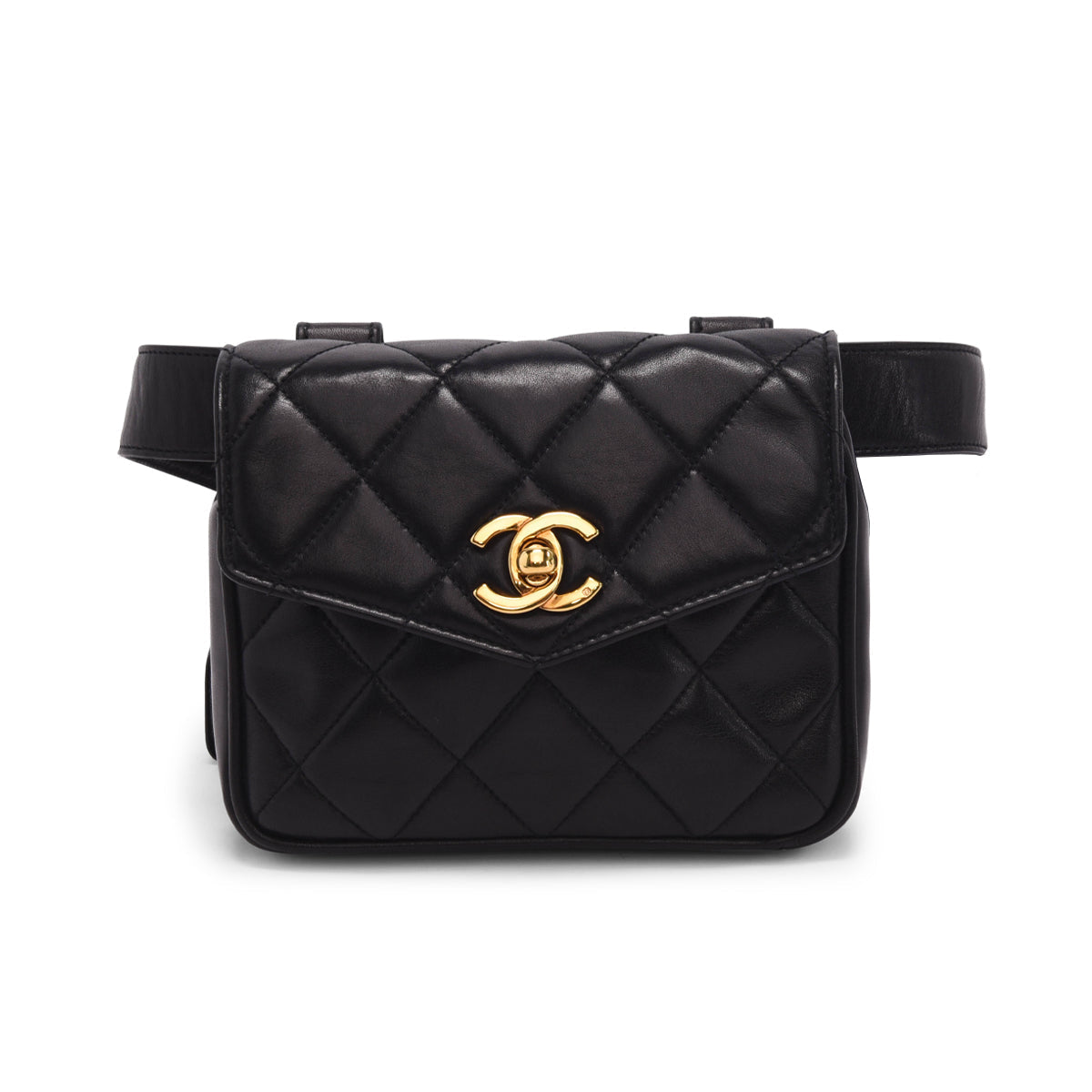 Chanel Black Quilted Lambskin Mini Belt Bag
